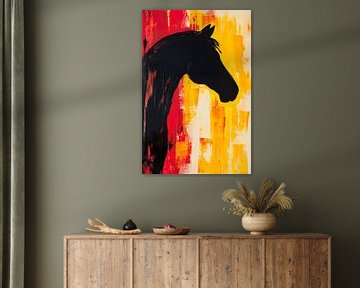 Horse profile in vibrant colours by Poster Art Shop