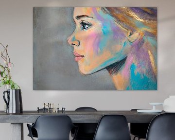 Portrait of a woman in soft colours by Poster Art Shop
