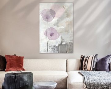 Soft flowers in pastel colours - Abstract by Poster Art Shop