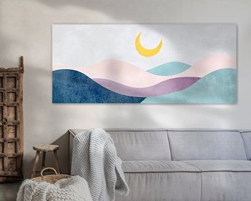 Gentle hills under the moonlight by Poster Art Shop