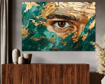 Un regard chatoyant grâce à des couches dorées sur Poster Art Shop