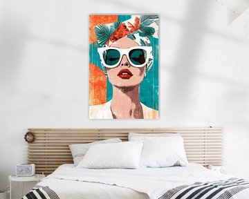 Summery elegance with sunglasses by Poster Art Shop