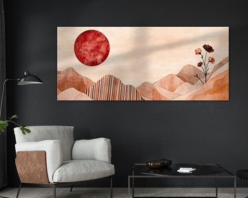 Sunset over rolling hills by Poster Art Shop