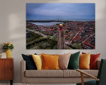 Drone foto Kreek & Duin Westkapelle van MSP Canvas