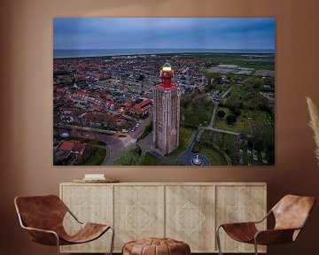 Drone foto Westkapelle en de vuurtoren van MSP Canvas
