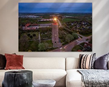 Drone foto vuurtoren Westkapelle van MSP Canvas