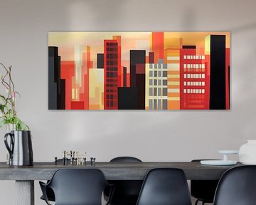 Urban play of colours at sunset by Poster Art Shop