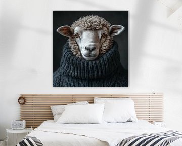 Schaap gekleed voor de winter