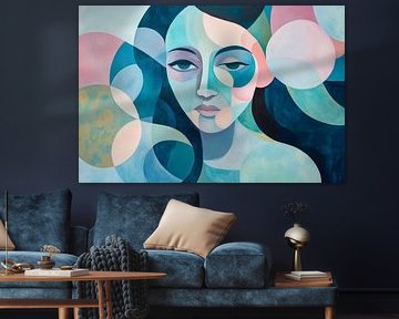 Nature morte d'une femme rêveuse sur Poster Art Shop