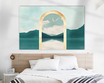 Dreamlike landscape through an arch by Poster Art Shop