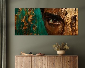 Hidden view behind colours and textures by Poster Art Shop