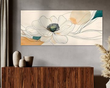 Delicate flower with soft lines and colours by Poster Art Shop
