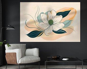Delicate flower with curved petals by Poster Art Shop