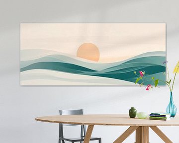 Gentle waves and soft evening sun by Poster Art Shop