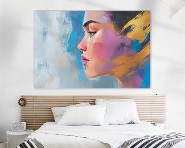 Portrait of a woman in soft colours by Poster Art Shop