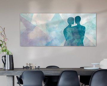 Saamhorigheid in het kleurenspel van de zintuigen van Poster Art Shop