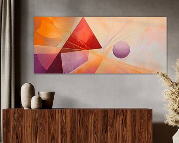 Geometrische Komposition in warmen Tönen von Poster Art Shop