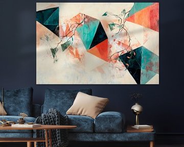 Geometric harmony in soft colours by Poster Art Shop