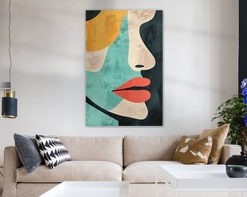 Portrait abstrait aux couleurs douces sur Poster Art Shop