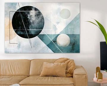 Geometric composition in soft colours by Poster Art Shop