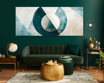 Geometrische harmonie in zachte tinten van Poster Art Shop