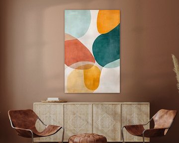 Abstract shapes in soft colours by Poster Art Shop