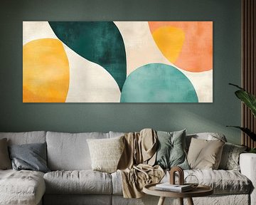 Abstract shapes in soft colours by Poster Art Shop