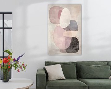 Abstracte vormen in zachte kleuren van Poster Art Shop