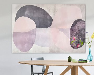 Abstrakte Formen in sanften Pastelltönen von Poster Art Shop