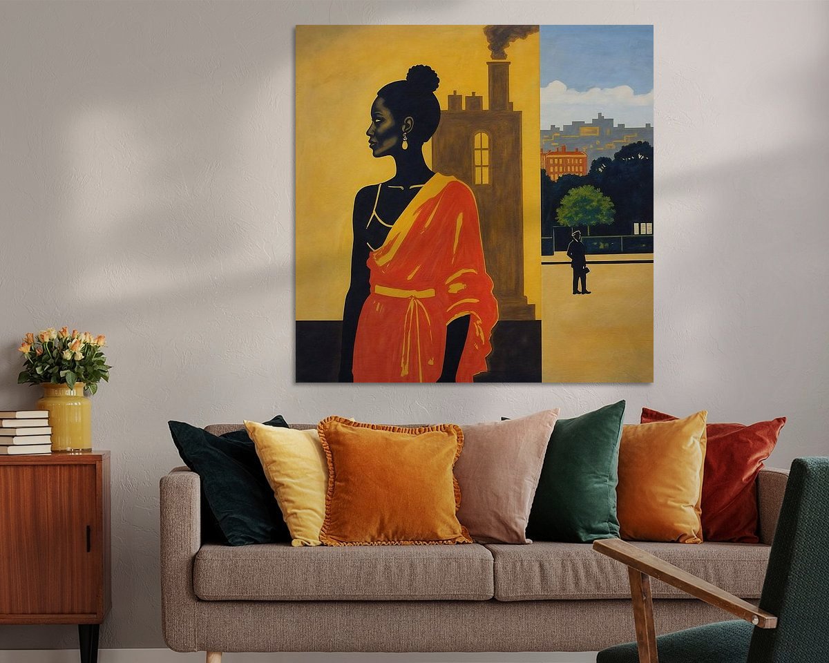 Voorbeeld van het werk in een kamer
