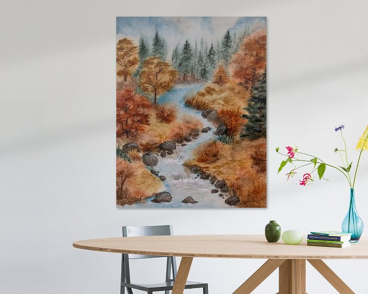 Voorbeeld van het werk in een kamer