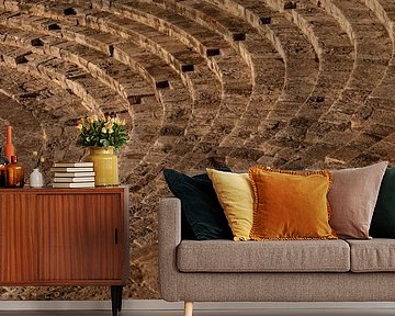 Kourion amphitheatre in Cyprus in warm evening light