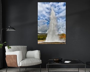 Strokkur geyser in Iceland errupting by Sjoerd van der Wal Photography
