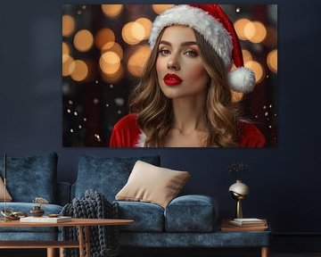 mooi meisje met kerstman kostuum van hisam colours