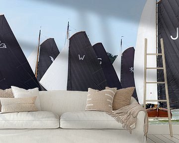 Skûtsje classic Frisian rides sailboat  by Sjoerd van der Wal Photography