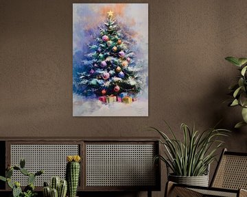 Kleurrijke kerstboom van Treechild