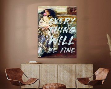 Sassy Lady - moderne kauwgombellenkunst van Mad Dog Art