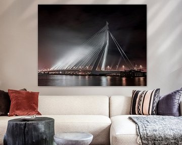 Erasmusbrug tijdens mist van Trudiefotografie