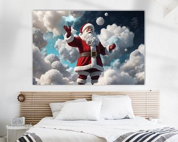 kerstman in de wolk van hisam colours
