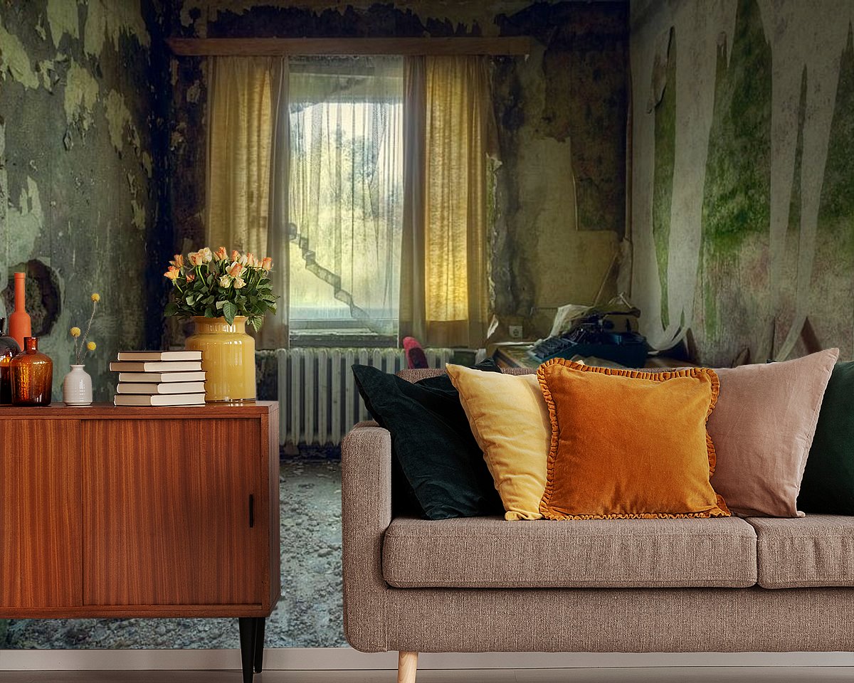 Voorbeeld van het werk in een kamer