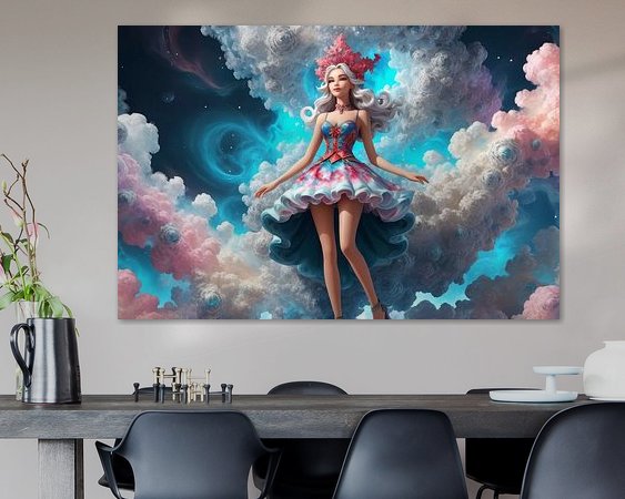 Voorbeeld van het werk in een kamer