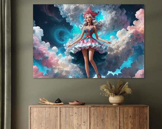 Voorbeeld van het werk in een kamer