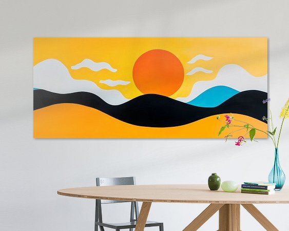 Voorbeeld van het werk in een kamer