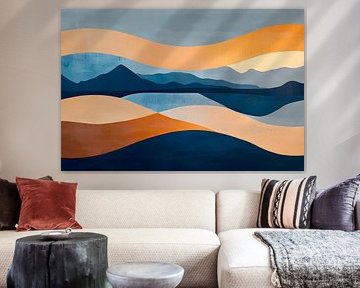 Abstract mountain landscape in soft colours by Poster Art Shop