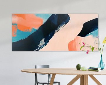 Explosion de couleurs abstraites - Douce harmonie sur Poster Art Shop