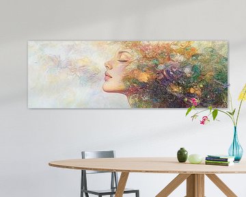 Dromerige Vrouw | Floral Whispers van De Mooiste Kunst