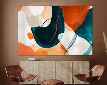 Composition abstraite de couleurs aux tons doux sur Poster Art Shop