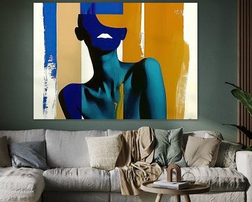 Vrouwenportret | Blue Mystique van De Mooiste Kunst