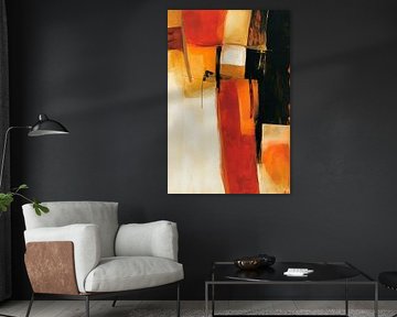 Abstract colour symphony in earth tones by Poster Art Shop