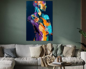 Abstract figure in vibrant colours by Poster Art Shop